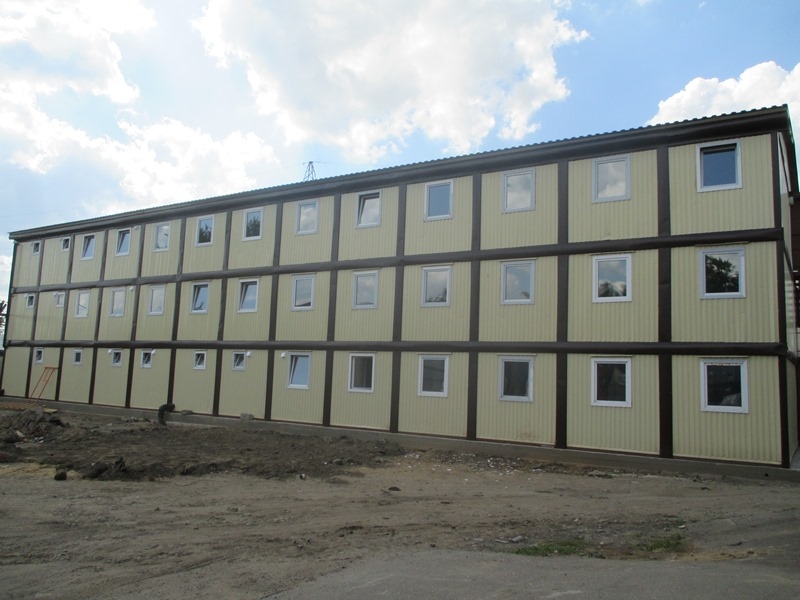 Модульное общежитие с функциональными и вспомогательными помещениями